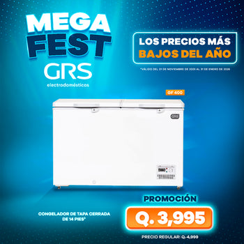 Congelador Tapa Cerrada 14 pies³ | Modelo GF 400