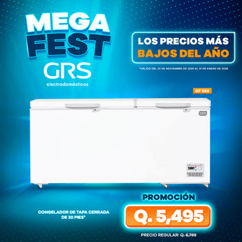 Congelador Tapa Cerrada 20 pies³ | Modelo GF 550