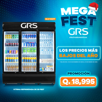 Cámara Refrigerada Vertical 3 Puertas 39 pies³ | Modelo GLS 1100FF