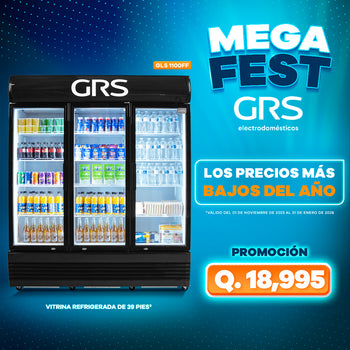 Cámara Refrigerada Vertical 3 Puertas 39 pies³ | Modelo GLS 1100FF