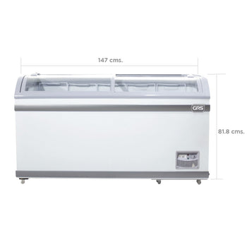 Congelador tapa de vidrio curvo 20 pies³ | GS 500XY