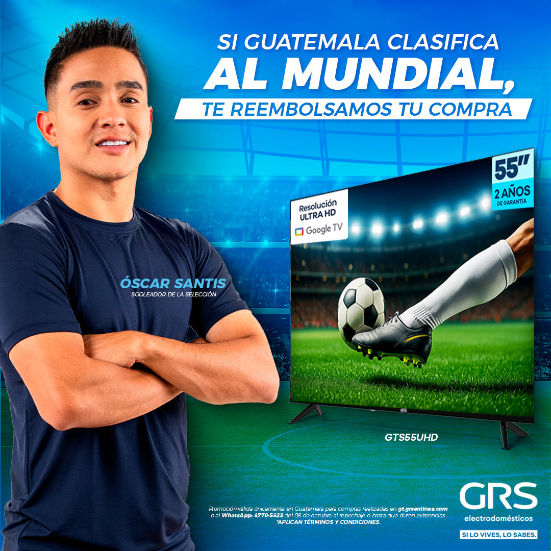 GRS Electrodomésticos lanza una promoción histórica: ¡Si Guatemala clasifica al Mundial, te devolvemos tu dinero!