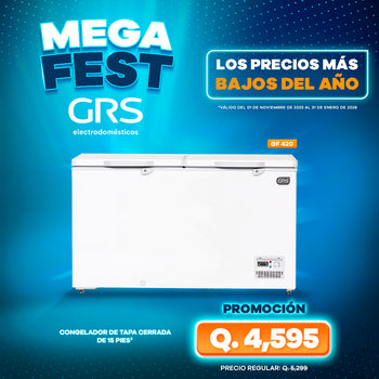 Congelador Tapa Cerrada 15 pies³ | Modelo GF 420