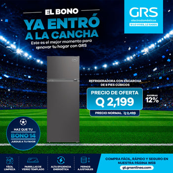Refrigeradora GRS 8 pies³ con escarcha – GRD 8TAB