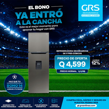 Refrigeradora Titanium sin escarcha 17 pies³ – GRFF17TTX