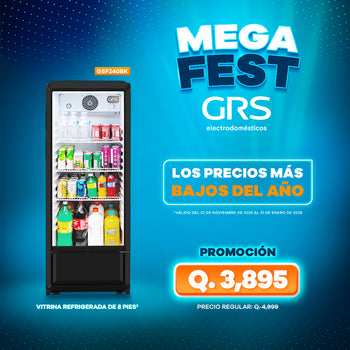 Vitrina Refrigerada 8 pies³ | Modelo GSF240BK